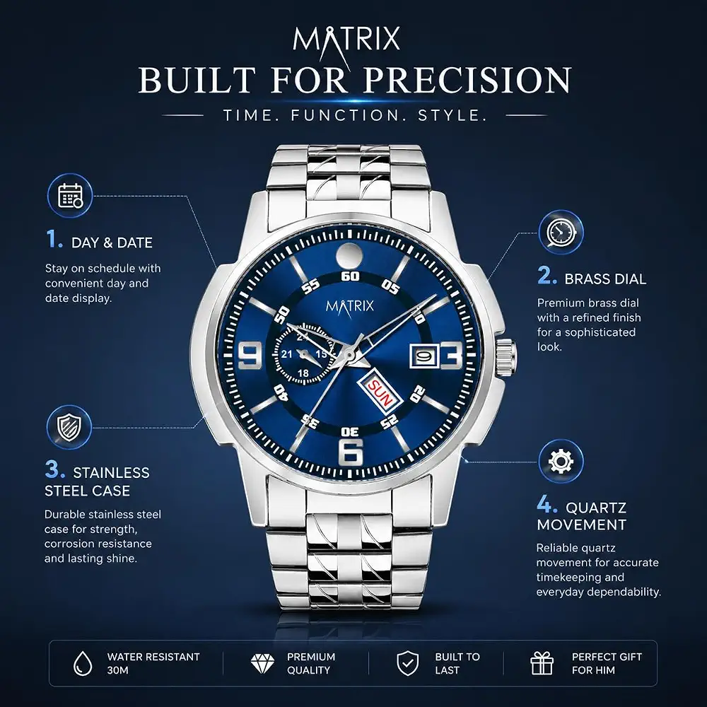 Stainless Steel Strap Analog Watch for Men & Women